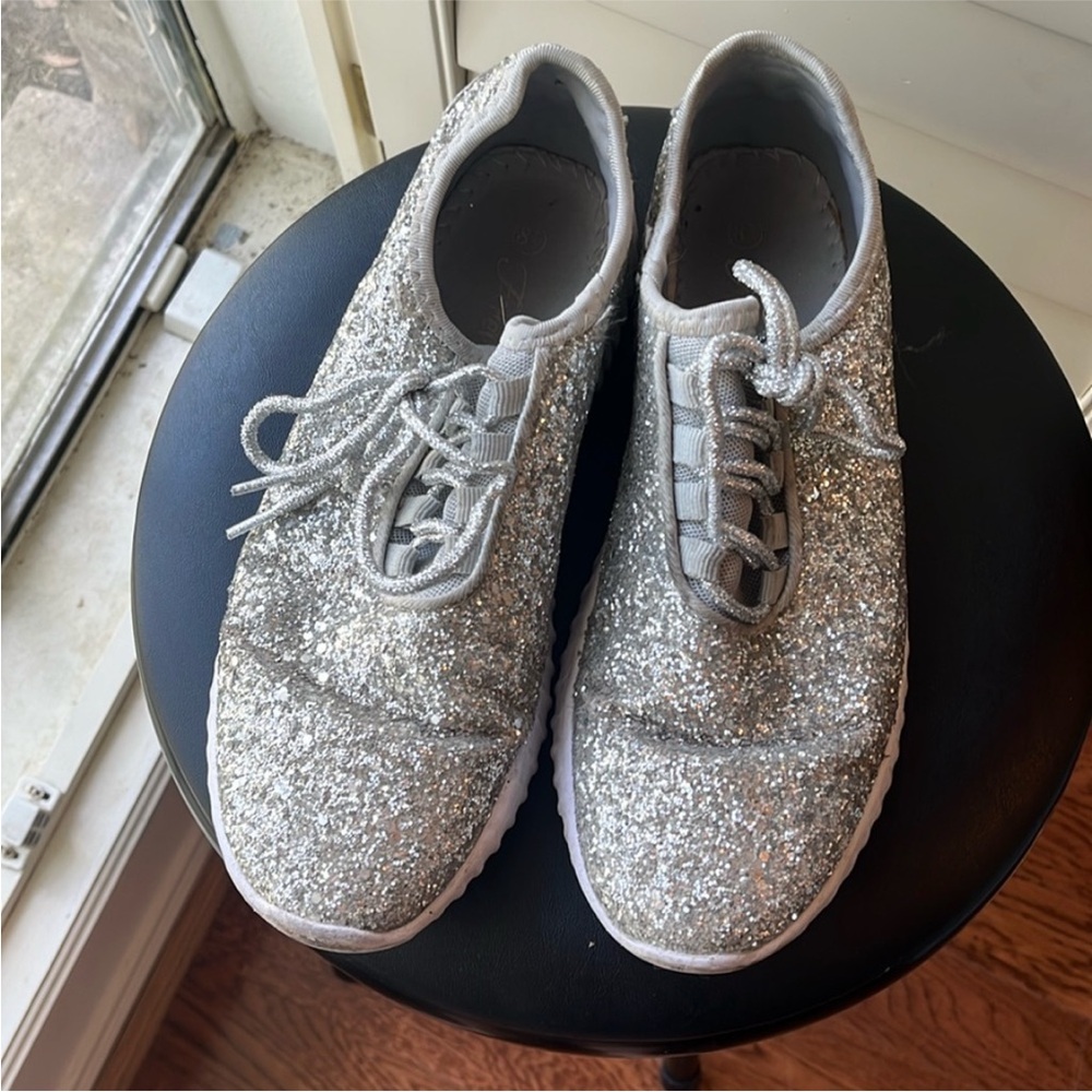 Silver Glitter Sneakers